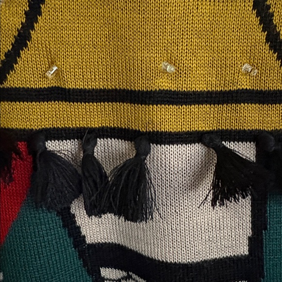 Tipsy Elves A Christmas Story Leg Lamp Red and Green Holiday Crewneck Sweater - Picture 8 of 9